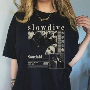 Vintage 90s Slowdive Band Tour T-Shirt, Souvlaki Graphic Retro T-Shirt